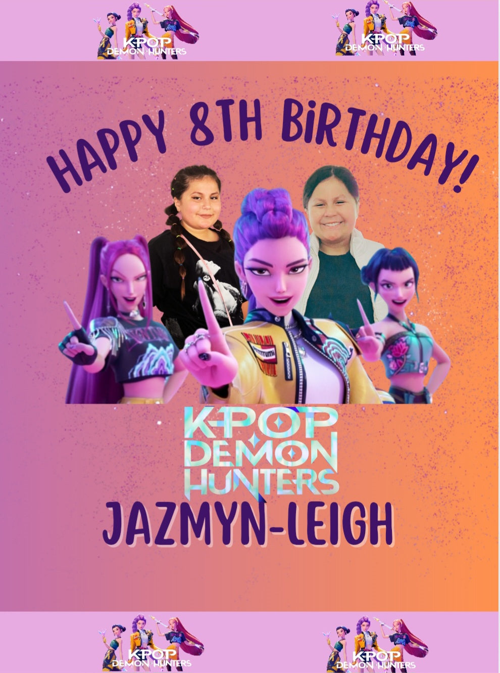 K Pop Demon Hunters Customised Party Pack